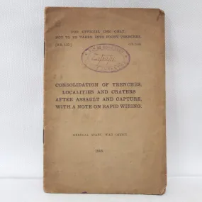 WW1 Mine Craters and Trenches Manual (1916)