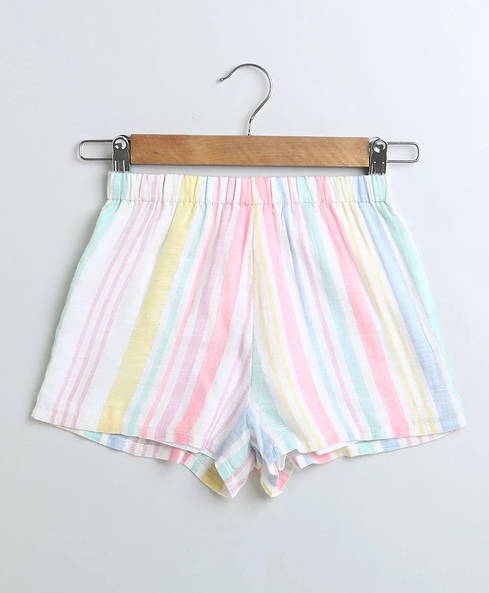 Yarn Dyed Cotton Multi Coloured Striped Luxrex Co-ord Set