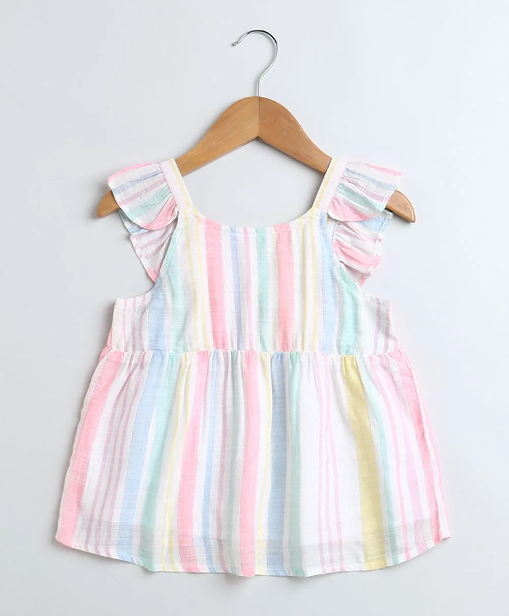 Yarn Dyed Cotton Multi Coloured Striped Luxrex Co-ord Set