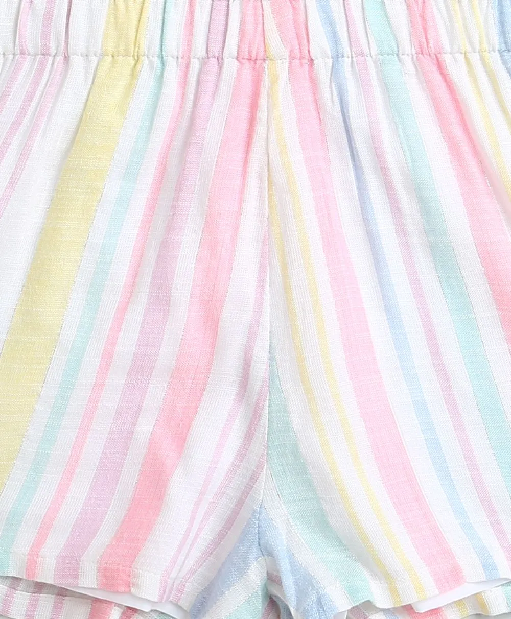 Yarn Dyed Cotton Multi Coloured Striped Luxrex Co-ord Set
