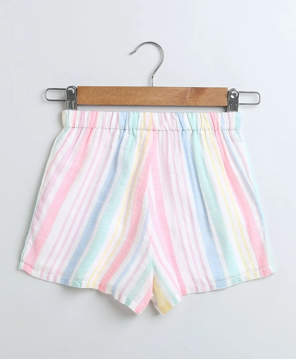 Yarn Dyed Cotton Multi Coloured Striped Luxrex Co-ord Set
