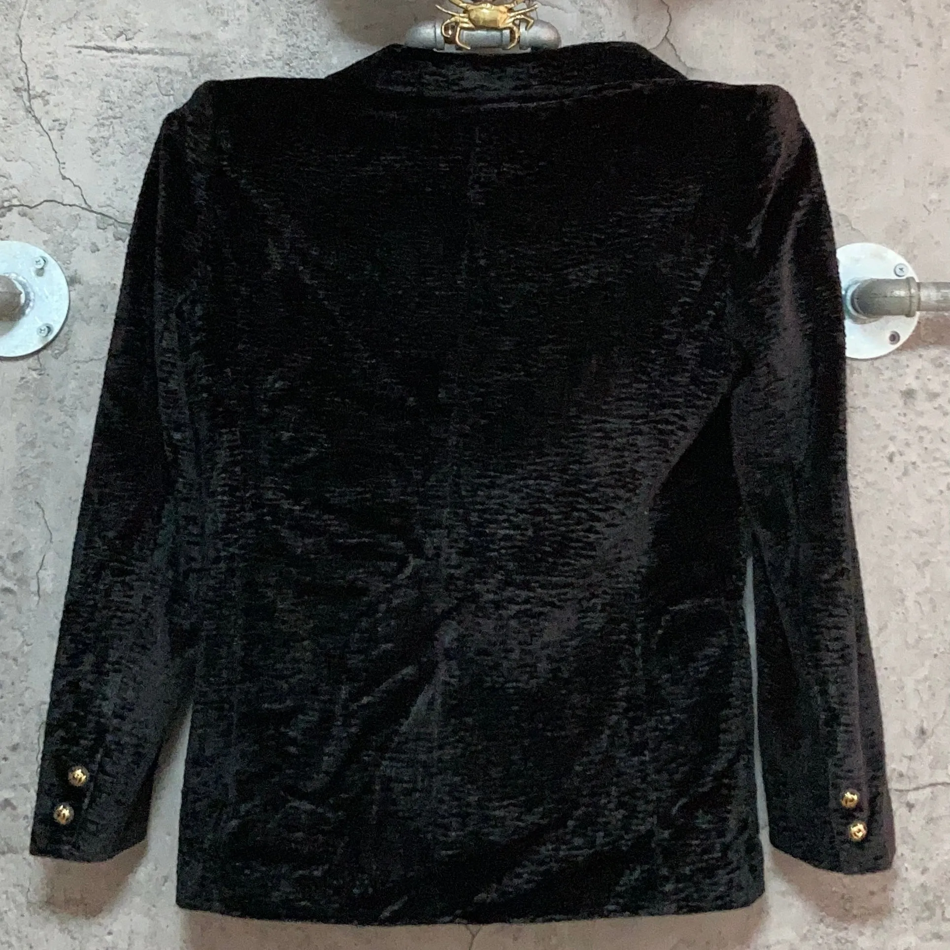 zebra black velours jacket