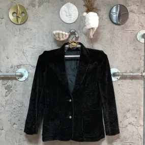 zebra black velours jacket