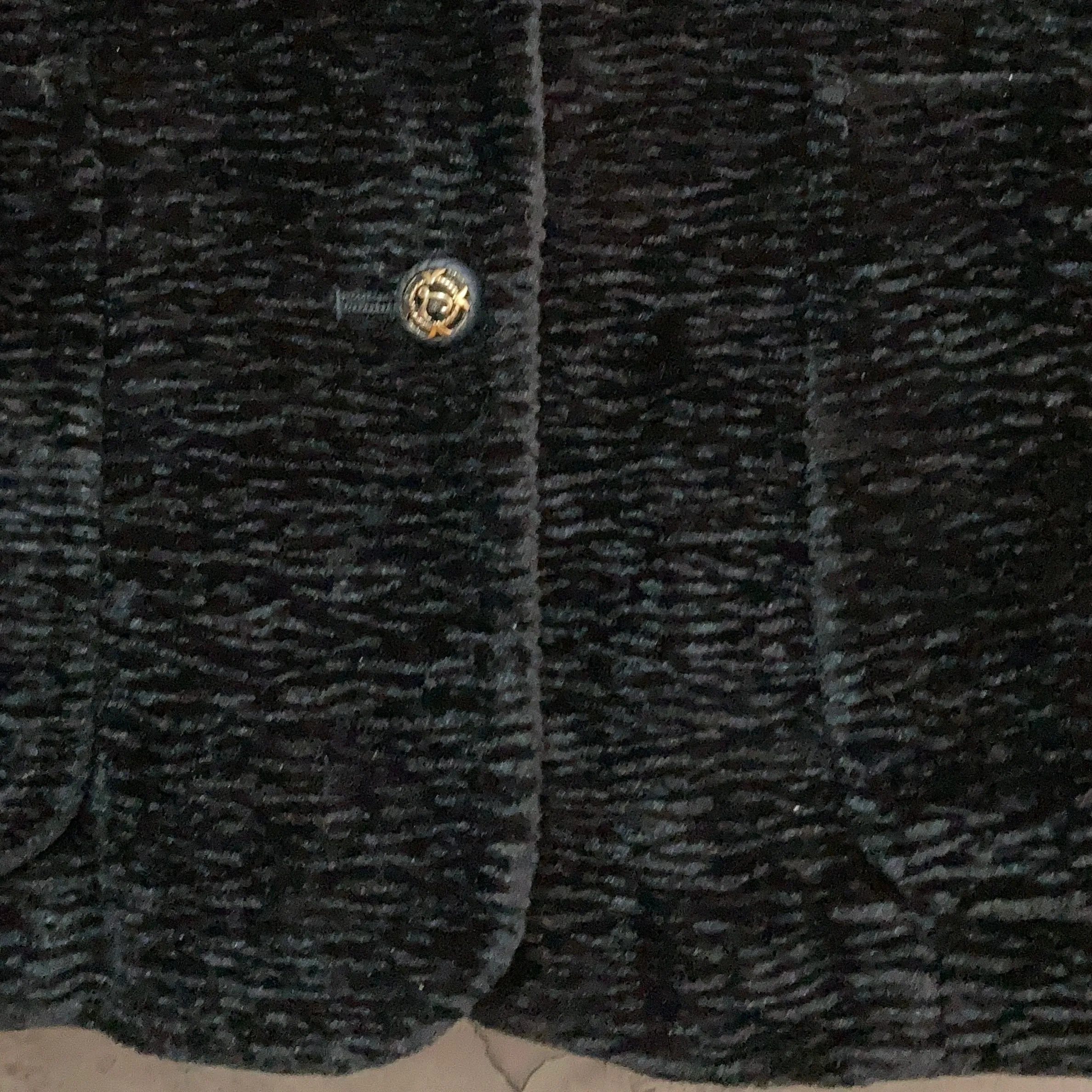 zebra black velours jacket
